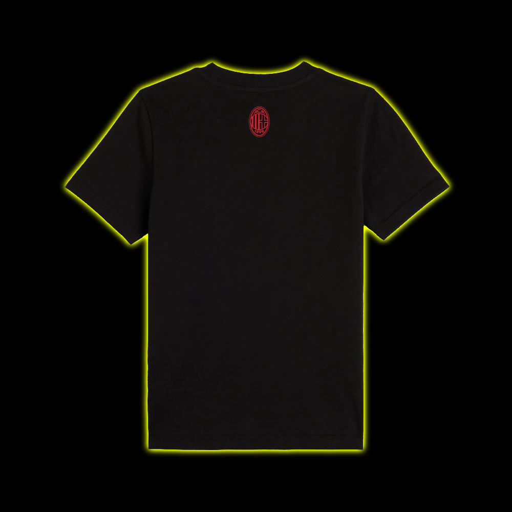 T-SHIRT NERA CON GRAFICA ROSSONERI BAMBINO MILAN CULTURE