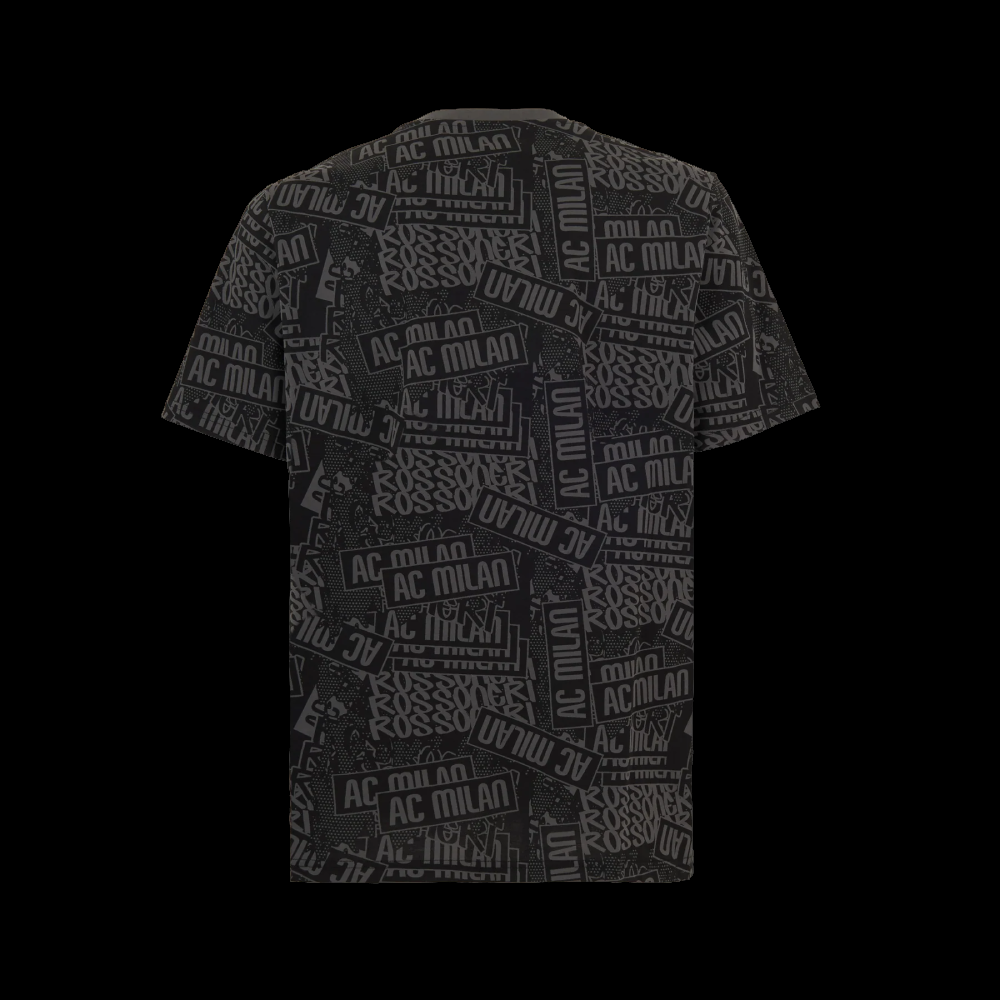 T-SHIRT NERA CON GRAFICA MILAN CULTURE