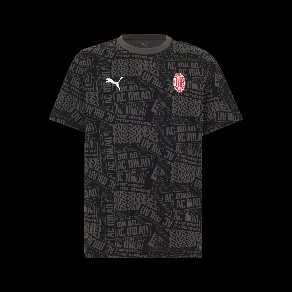 T-SHIRT NERA CON GRAFICA MILAN CULTURE
