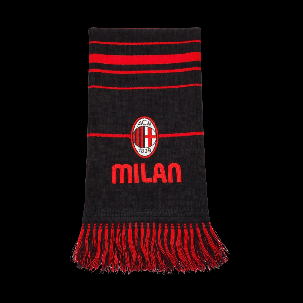 SCIARPA IN LANA NERA AC MILAN