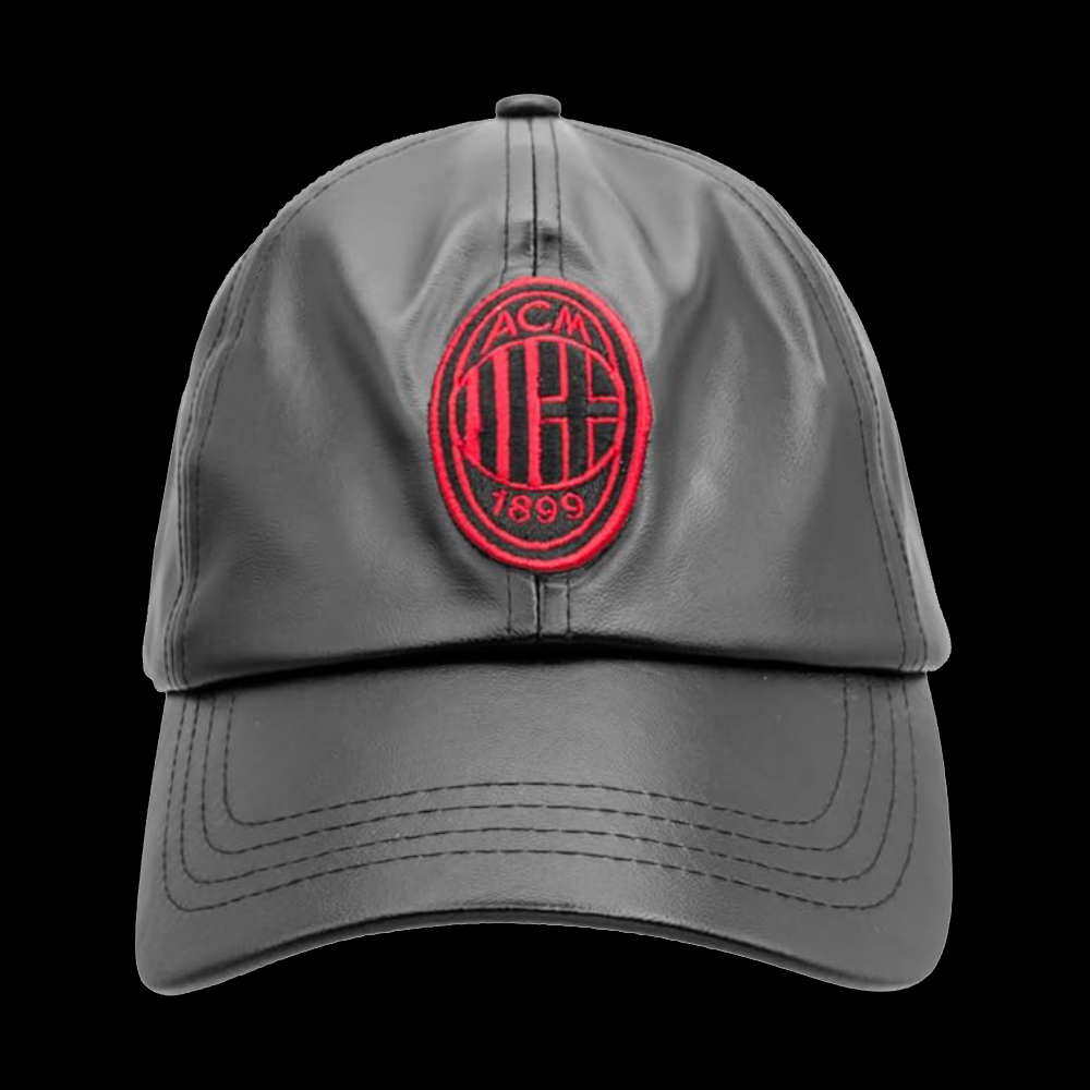 BASEBALL NERO IN ECOPELLE AC MILAN